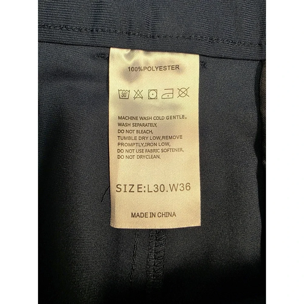 Snowten Mens Performance Golf‎ Pants Navy Blue 36x30 New Stretch Hiking Travel